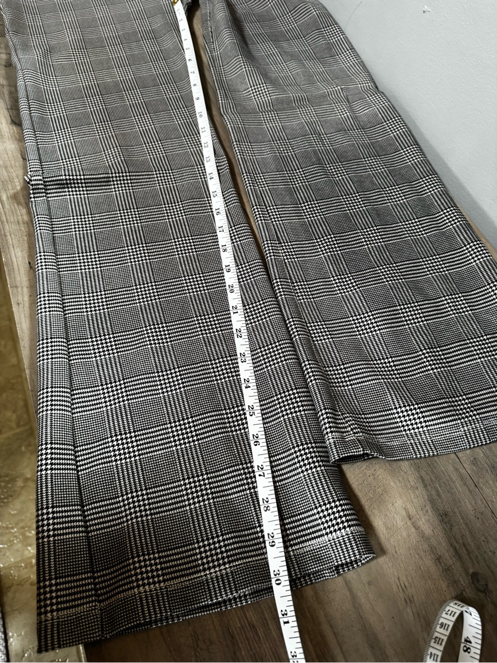 Betabrand Gray Plaid Boot Cut Pants - Picture 10 of 12